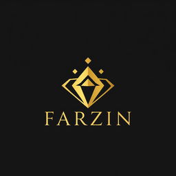 A luxurious and elegant logo design for a jewelry store named 'Farzin
