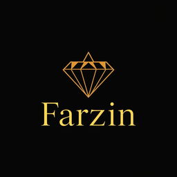 A luxurious and elegant logo design for a jewelry store named 'Farzin