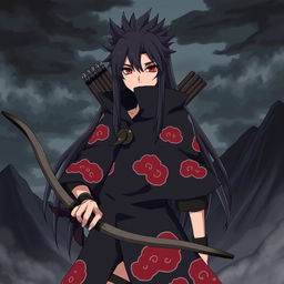 A confident female hero named Irithel, characterized by her long, distinctive hair and a sharp expression full of determination