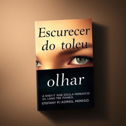 A book cover design featuring the title 'Escurecer do teu olhar' prominently displayed