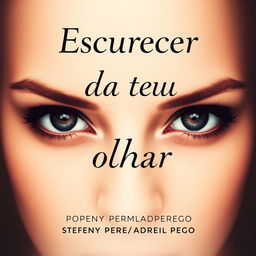 A book cover design featuring the title 'Escurecer do teu olhar' prominently displayed