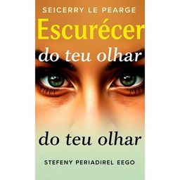 A book cover design featuring the title 'Escurecer do teu olhar' prominently displayed