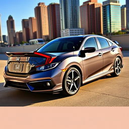 A sleek 2018 Honda Civic Sport in a stunning gloss gray finish, showcasing its modern design and sporty features