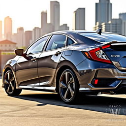 A sleek 2018 Honda Civic Sport in a stunning gloss gray finish, showcasing its modern design and sporty features