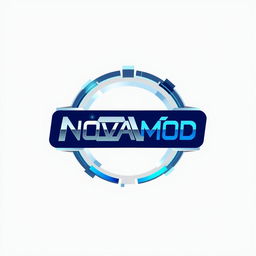 A logo design featuring the brand name 'NOVA MOD'