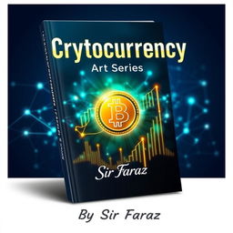 A sleek, futuristic book cover design for "Cryptocurrency" by Sir Faraz