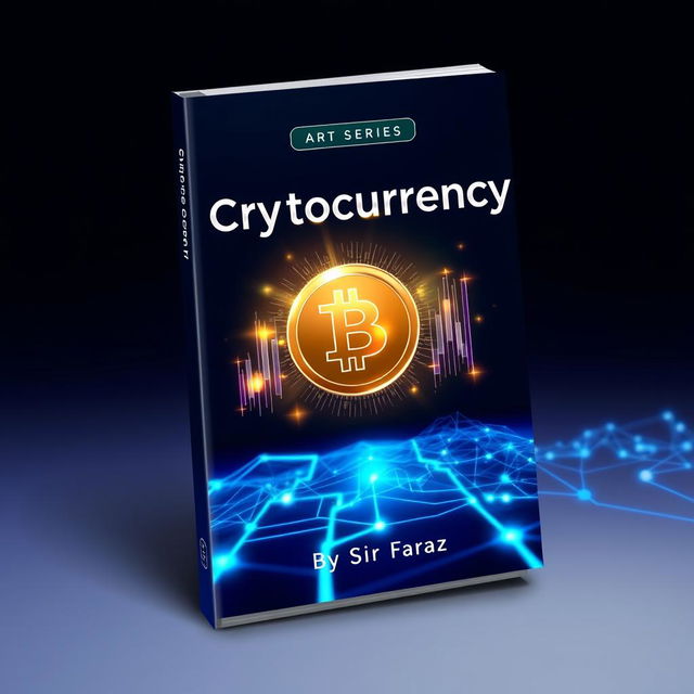 A sleek, futuristic book cover design for "Cryptocurrency" by Sir Faraz