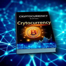A sleek, futuristic book cover design for "Cryptocurrency" by Sir Faraz