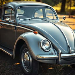 A vintage 1938 Volkswagen Beetle prototype, also known as Volkswagen Typ 1, showcasing its rounded lines and prominent headlights on the hood