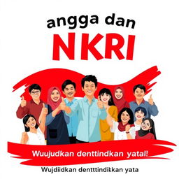 A vibrant and colorful poster showcasing the pride and love for NKRI (Unitary State of the Republic of Indonesia)