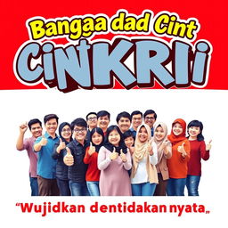 A vibrant and colorful poster showcasing the pride and love for NKRI (Unitary State of the Republic of Indonesia)