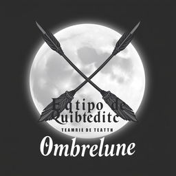 An elegant and artistic representation of a Quidditch team logo named 'Equipo de Quidditch Ombrelune'