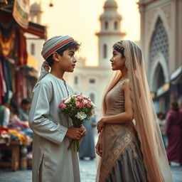 A romantic narrative set in an Arab town, showcasing a young impoverished Arab boy who falls deeply in love with a wealthy Arab girl