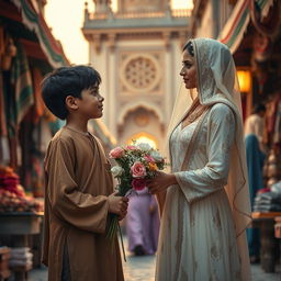 A romantic narrative set in an Arab town, showcasing a young impoverished Arab boy who falls deeply in love with a wealthy Arab girl