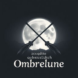 An artistic and stylish representation of a Quidditch team logo that says 'Equipo de Quidditch Ombrelune'
