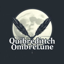 An artistic and stylish representation of a Quidditch team logo that says 'Equipo de Quidditch Ombrelune'