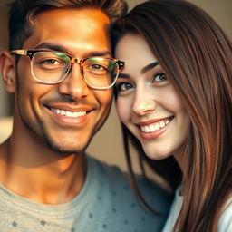 A portrait of a young couple