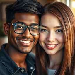 A portrait of a young couple