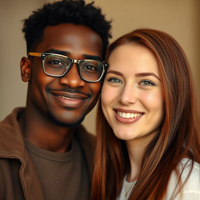 A portrait of a young couple