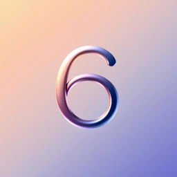 A digital image showcasing a stylish, sleek design with the number '6' prominently displayed
