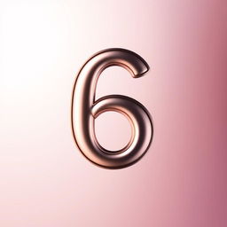 A digital image showcasing a stylish, sleek design with the number '6' prominently displayed