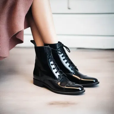 She simonized her leather boots to give them a glossy shine.