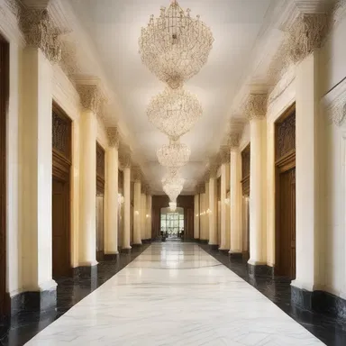 The architect recommended simonizing the marble floors in the grand entrance of the building.