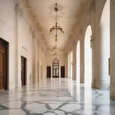The architect recommended simonizing the marble floors in the grand entrance of the building.