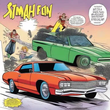 In the comic book, the superhero simonizes his car to make it look brand new again.