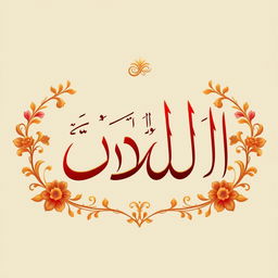 A large, artistic representation of the word 'ارگ' in elegant Persian calligraphy, beautifully designed with intricate floral patterns surrounding it
