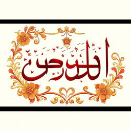 A large, artistic representation of the word 'ارگ' in elegant Persian calligraphy, beautifully designed with intricate floral patterns surrounding it