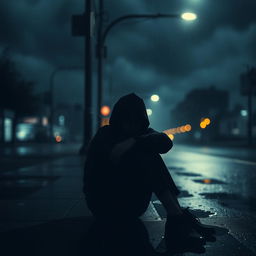 A poignant and evocative image representing the theme of depression