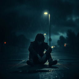 A poignant and evocative image representing the theme of depression