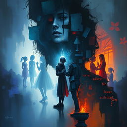 A hauntingly beautiful painting depicting the emotional turmoil caused by a bad friend