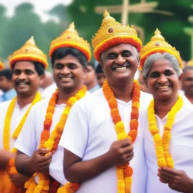 The Sinhala community celebrates religious festivals with great enthusiasm.