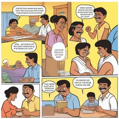 The popular comic strip featured characters speaking in Sinhala.