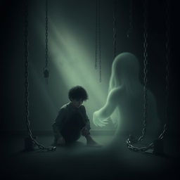 A poignant and mysterious scene depicting the profound emotional impact of a bad friend on an individual