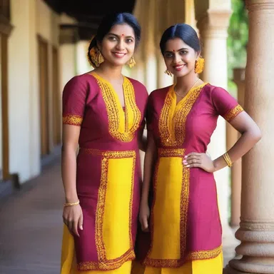 The Sinhala traditional dress is known for its vibrant colors and intricate designs.