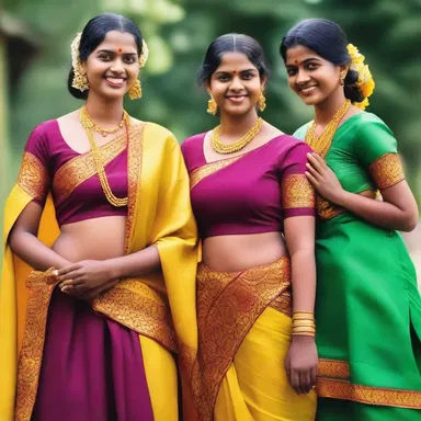 The Sinhala traditional dress is known for its vibrant colors and intricate designs.