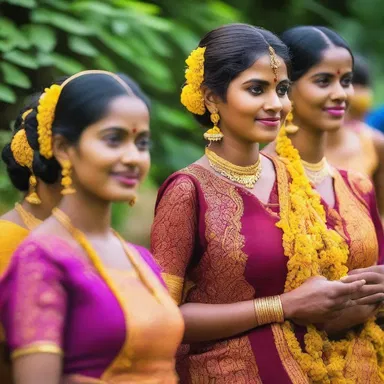 The Sinhala traditional dress is known for its vibrant colors and intricate designs.