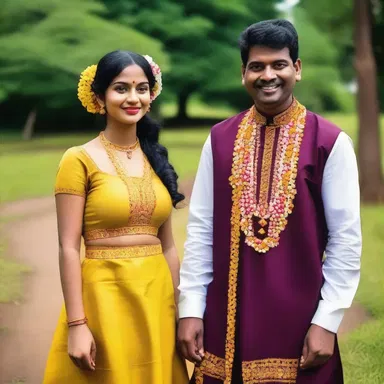The Sinhala traditional dress is known for its vibrant colors and intricate designs.