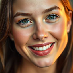 A beautifully enhanced photograph of a person's face with brightened facial features, a softly blurred background that adds depth, vibrant colors, and a high-quality finish that emphasizes the emotional expression of the subject