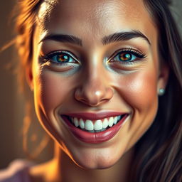 A beautifully enhanced photograph of a person's face with brightened facial features, a softly blurred background that adds depth, vibrant colors, and a high-quality finish that emphasizes the emotional expression of the subject