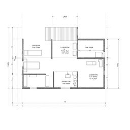 A detailed architectural drawing of a house plan on a 1