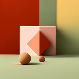 Create a minimalist image with soothing colors and simple geometric shape