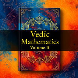 A visually engaging cover for the book titled 'Vedic Mathematics, Volume-II', featuring vibrant and intricate designs that reflect the essence of ancient Indian mathematics