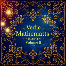 An overview cover design for 'Vedic Mathematics Volume II', featuring intricate Indian patterns and motifs that reflect the rich heritage of Vedic culture