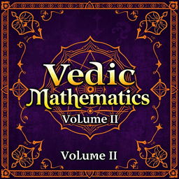 An illustrated cover design for a book titled 'Vedic Mathematics, Volume II'