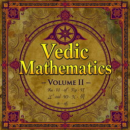 An illustrated cover design for a book titled 'Vedic Mathematics, Volume II'