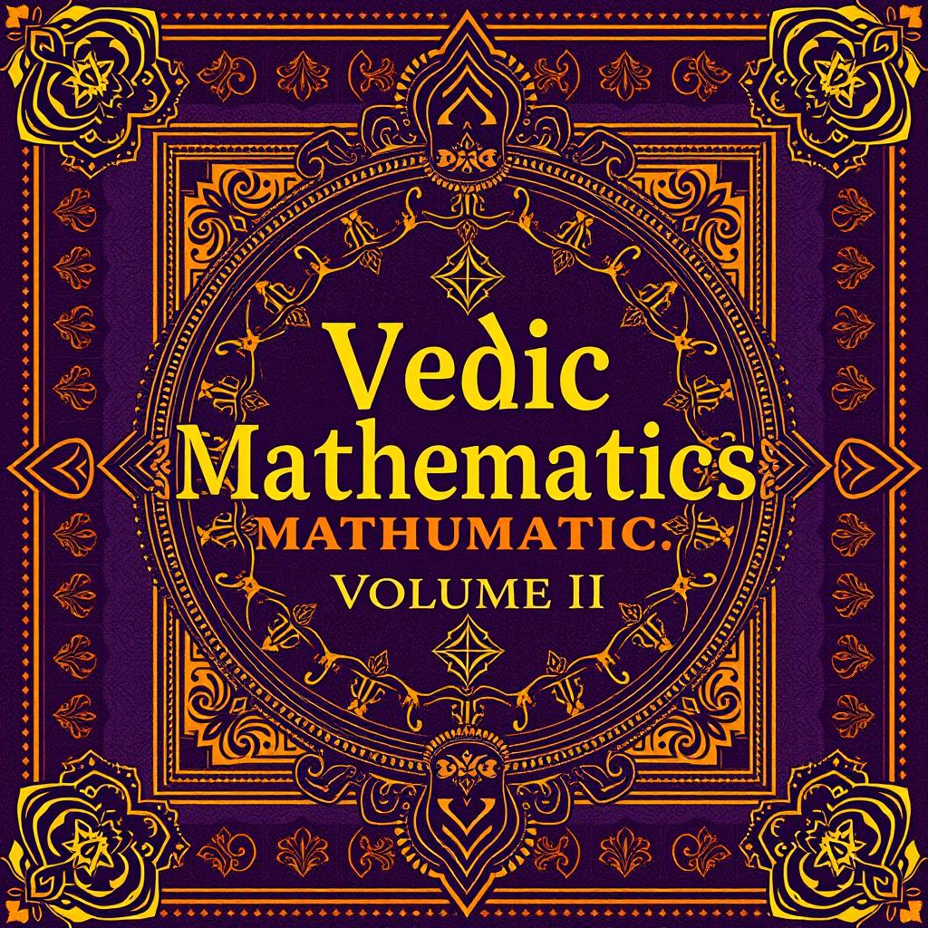 An illustrated cover design for a book titled 'Vedic Mathematics, Volume II'